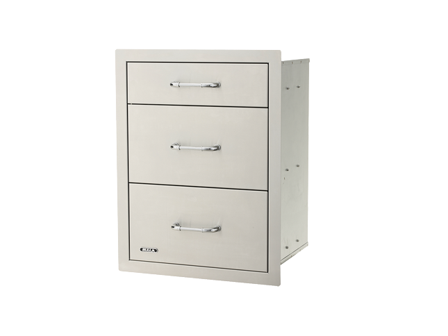 Bull Stainless Steel Triple Drawer System